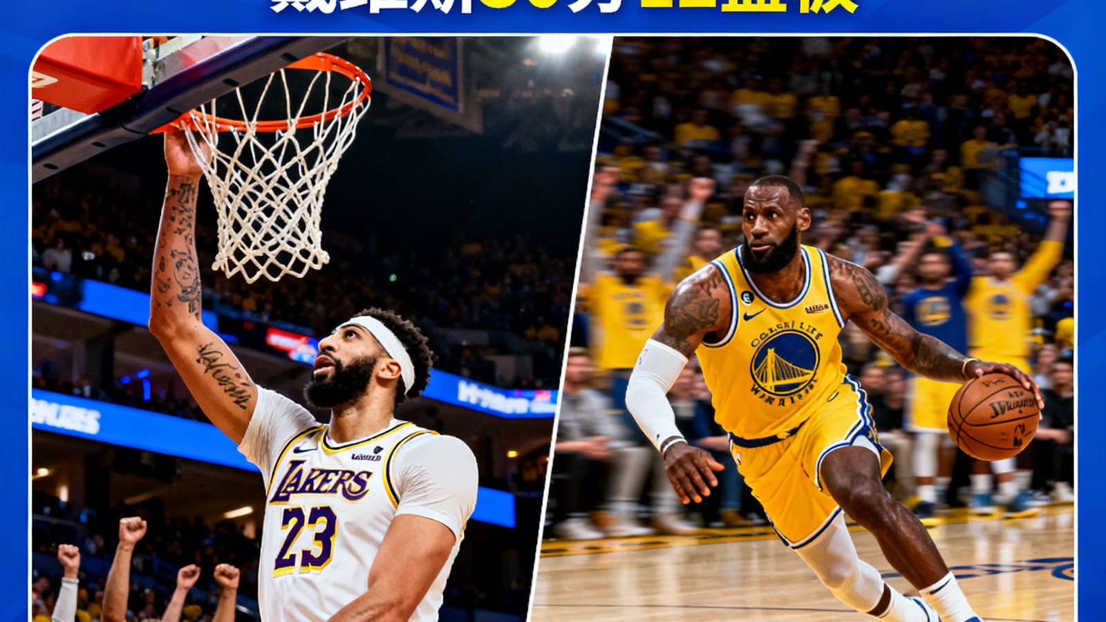 湖人123-115战胜勇士，戴维斯30分12篮板，比赛集锦包含10佳球
